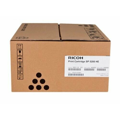 Тонер-картридж Ricoh тип SP 5200HE 821229 для Aficio SP 5200S/5210SF/5210SR/ SP 5200DN/5210DN 25000стр. (406685/82122) картридж opticart sp 5200he 406685 821229