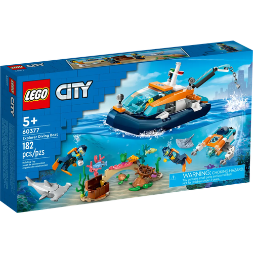Конструктор LEGO City Explorer Diving Boat 60377, 183 дет. lego® city 60195 мобильная арктическая исследовательская станция
