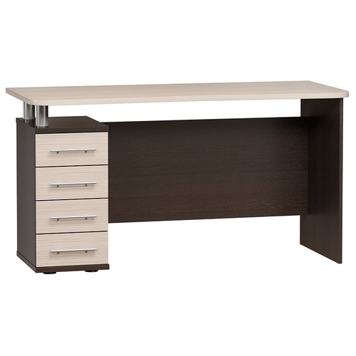 фото Компьютерный стол сокол диксон-1 кст-105, шхг: 140х60 см, расположение тумбы: универсальное, цвет: венге/беленый дуб