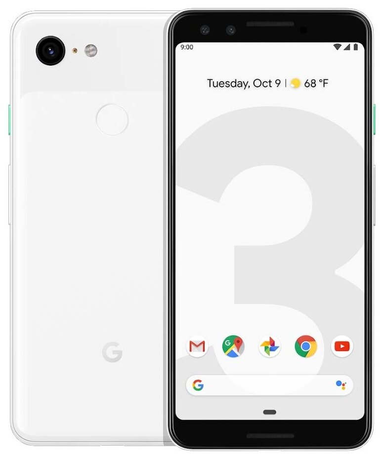 Смартфон Google Pixel 3 4/128 ГБ, 1 nano SIM, Clearly white