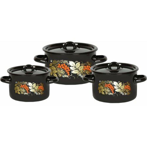Набор посуды эмаль 3ПР №33 рябина черн 1С33 череповец