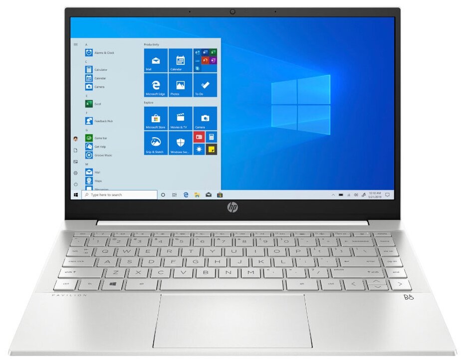 14" Ноутбук HP Pavilion 14-dv0032ur (Core i5 2.4 ГГц, RAM 8 ГБ, SSD 512 ГБ, MX350, Win10), 2X2P5EA