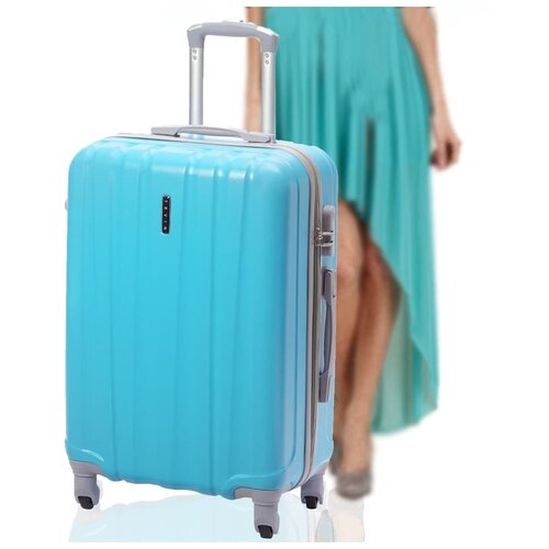 фото Семейный большой дорожный чемодан для путешествий, tevin, бирюзовый (голубой) 0012, размер l, 105 л