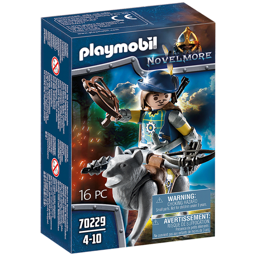 фото Набор с элементами конструктора playmobil novelmore 70229 арбалетчик c волком