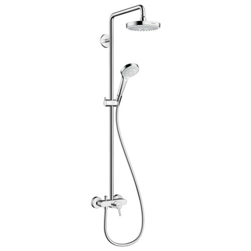 Душевая система Hansgrohe 27255400 Croma 2jet Душевая стойка, белый/хром душевая колонна hansgrohe croma select s 180 2jet 27253400