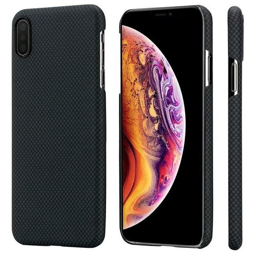 фото Чехол pitaka magcase для iphone xs max, чёрно/серый (клетка)