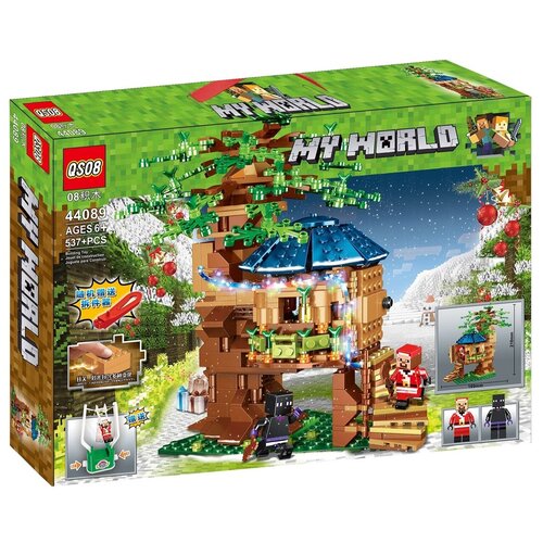 Конструктор QS08 My World 44089, 537 дет. конструктор qs08 my world 44089 майнкрафт рождественский домик на дереве