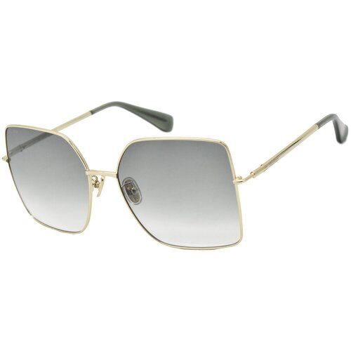 Солнцезащитные очки Max Mara, бабочка, оправа: металл, с защитой от УФ, градиентные, для женщин, золотой
