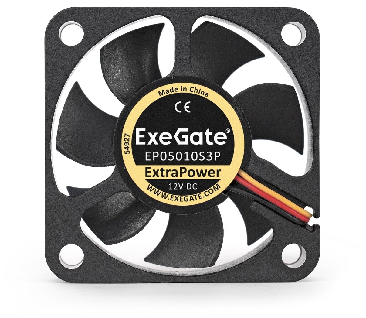 Exegate EX283367RUS Вентилятор ExeGate ExtraPower EP05010S3P, 50x50x10 мм, подшипник скольжения, 3pin, 5000RPM, 25dBA - фото №1