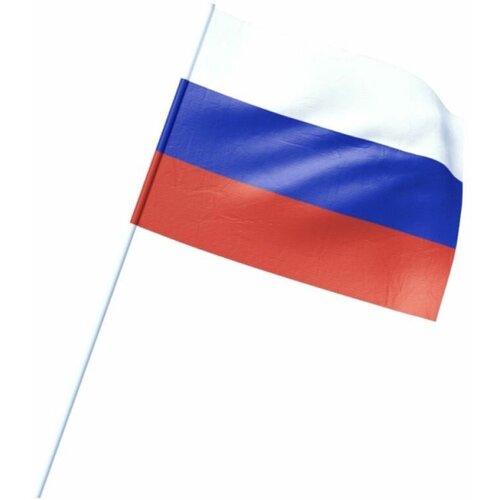 Флаг россии, флаг Российской Федерации на палочке, 15х22 см(10шт)