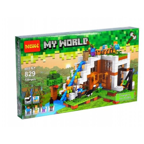 Конструктор Jisi bricks (Decool) My World 829 База на водопаде