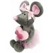 Мягкая игрушка Softoy Мышь с розовым сердечком, 36 см