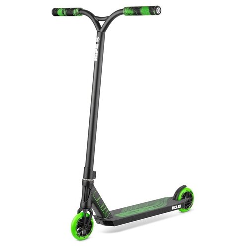 фото Трюковой самокат scooter h10, black/green