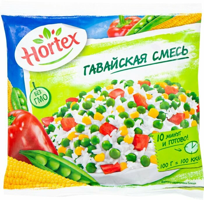 Смесь овощная Hortex Гавайская быстрозамороженная 400г