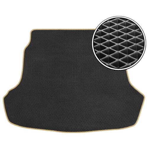 фото Автомобильный коврик в багажник ева infiniti fx i 2003 - 2009 (багажник) (бежевый кант) vicecar