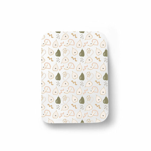 Пеленка на резинке OLANT BABY для овального матраса 93х70 см, "A perfect pear"
