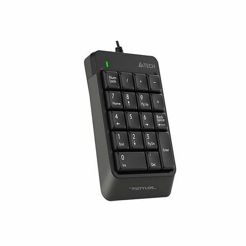 Клавиатура (Числовой блок) A4Tech Fstyler FK13 серый USB slim для ноутбука клавиатура a4tech fstyler fk11 черный серый usb slim