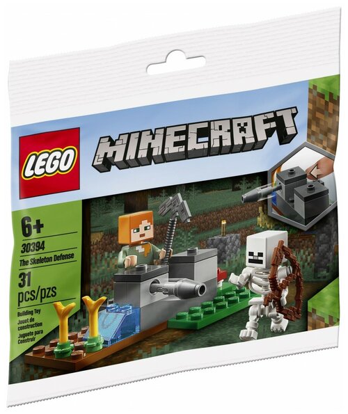 Конструктор LEGO Minecraft 30394 The Skeleton Defense, 31 дет.