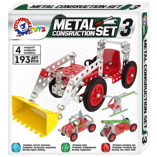 ТехноК Металлический 6412 Metal construction set 3, 193 дет.