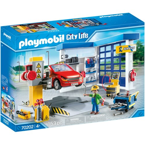 фото Набор с элементами конструктора playmobil city life 70202 автомастерская