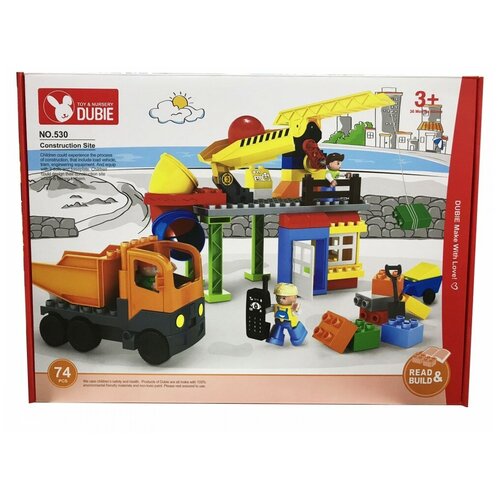 Конструктор Dubie Read & Build 530 Стройка, 74 дет.