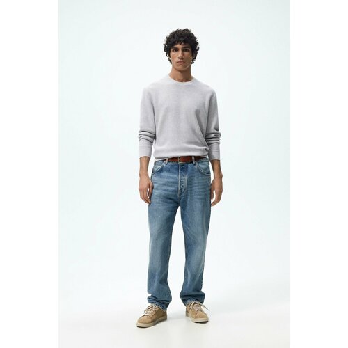 фото Свитер zara, размер l, серый, белый