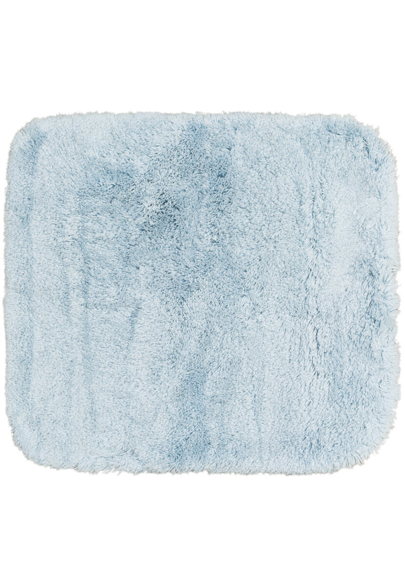 Коврик 50 на 57 см для ванной, длинноворсный, голубой Confetti Bath Miami 3505 Pastel Blue квадратный