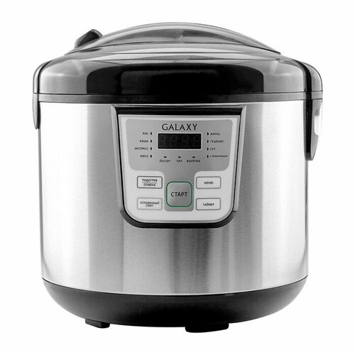 Galaxy Мультиварка Galaxy GL 2641 900 Вт 5 л 11 программ с антипригарным покрытием чёрная 1445200₽
