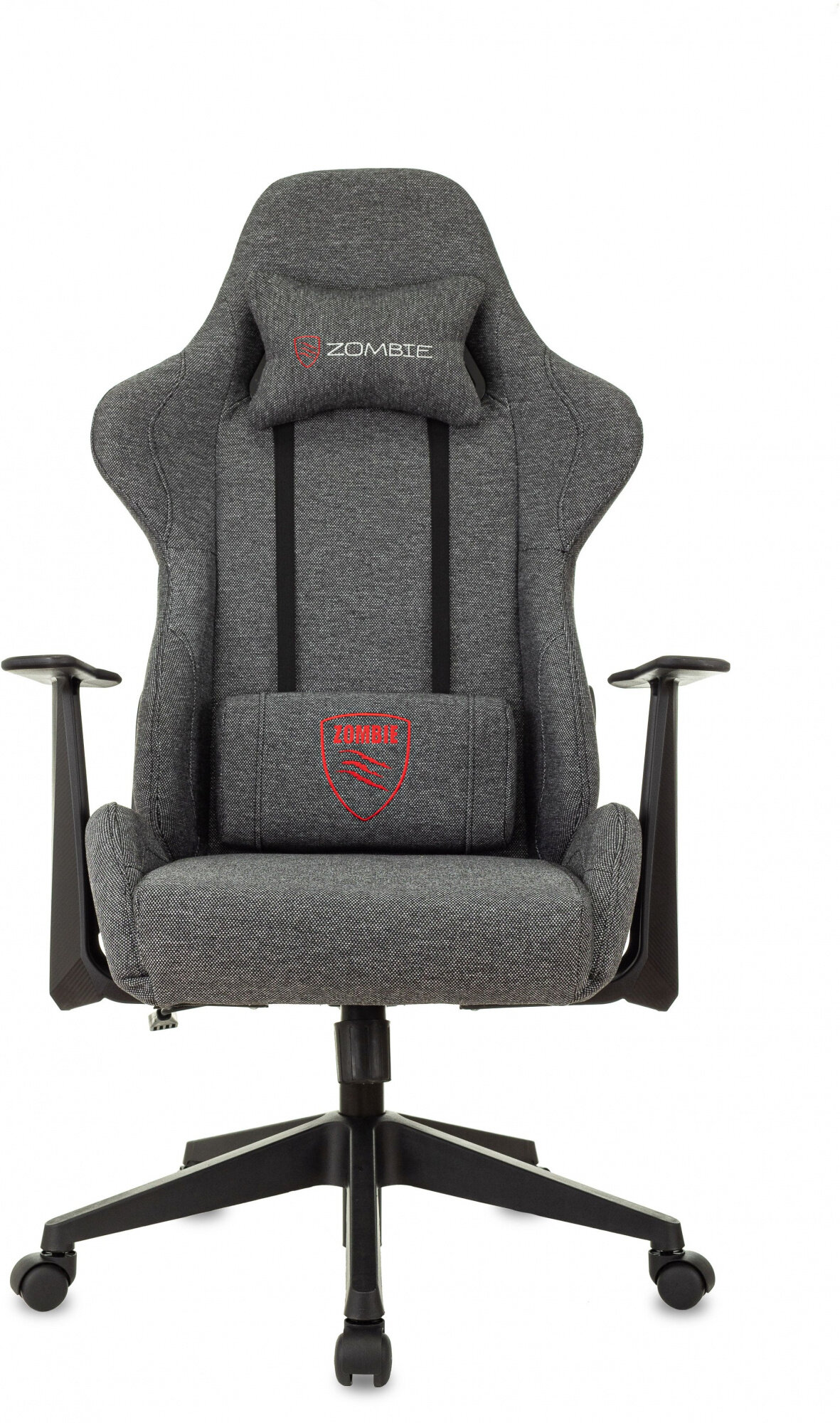 Кресло игровое Zombie Neo серый 3C1 с подголов. крестов. пластик - фотография № 18