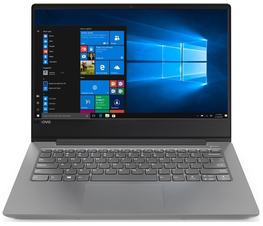 14" Ноутбук Lenovo Ideapad 330s 14AST 1366x768, AMD A6 9225 2.6 ГГц, RAM 4 ГБ, DDR4, SSD 128 ГБ, AMD Radeon R4, Windows 10 Home, 81F8002HRU, Iron Grey