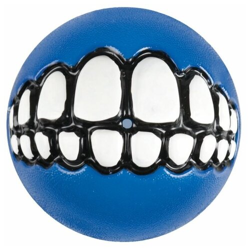 Мячик для собак Rogz Grinz Medium, синий rogz rogz мяч поймай меня squeekz прыгает на земле плавает в воде 64 мм красный