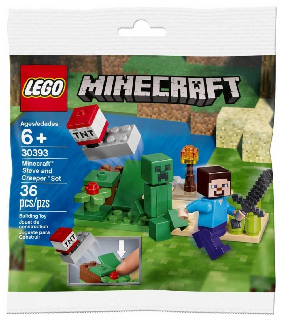 Lego 30393 Minecraft Стив и Крипер