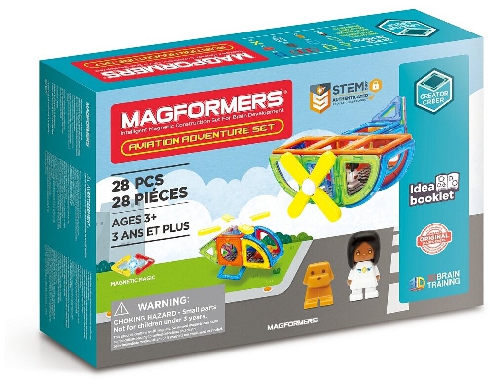 Магнитный конструктор MAGFORMERS 703015 Aviation Adventure Set 28 дет.