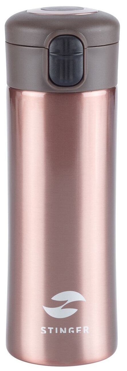 Термокружка Stinger, 0,35 л, сталь/пластик, розовое золото глянцевый, 8,4 x 7 x 21,2 см