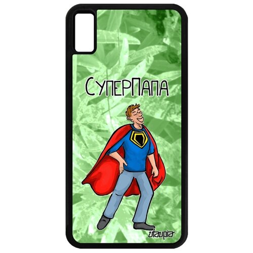 фото Чехол для apple iphone xs max, "суперпапа" юмор супергерой utaupia