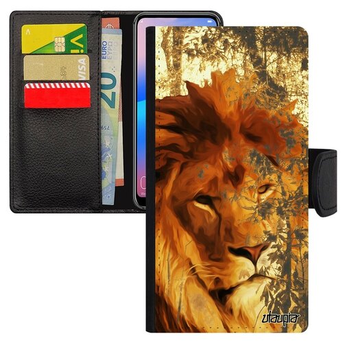 фото Чехол-книжка на смартфон galaxy s7 edge, "лев" африка саванна utaupia