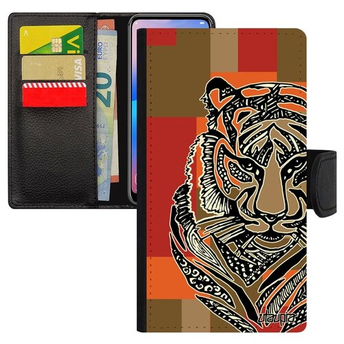 фото Чехол книжка на мобильный iphone 8, "тигр" охота африка utaupia