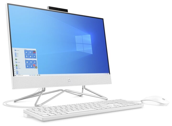 Моноблок HP 22-df0042ur AiO 215Athlon 3050U4Gb256SSDnoDVDSnow WhiteW10USB KBD USB MOUSE