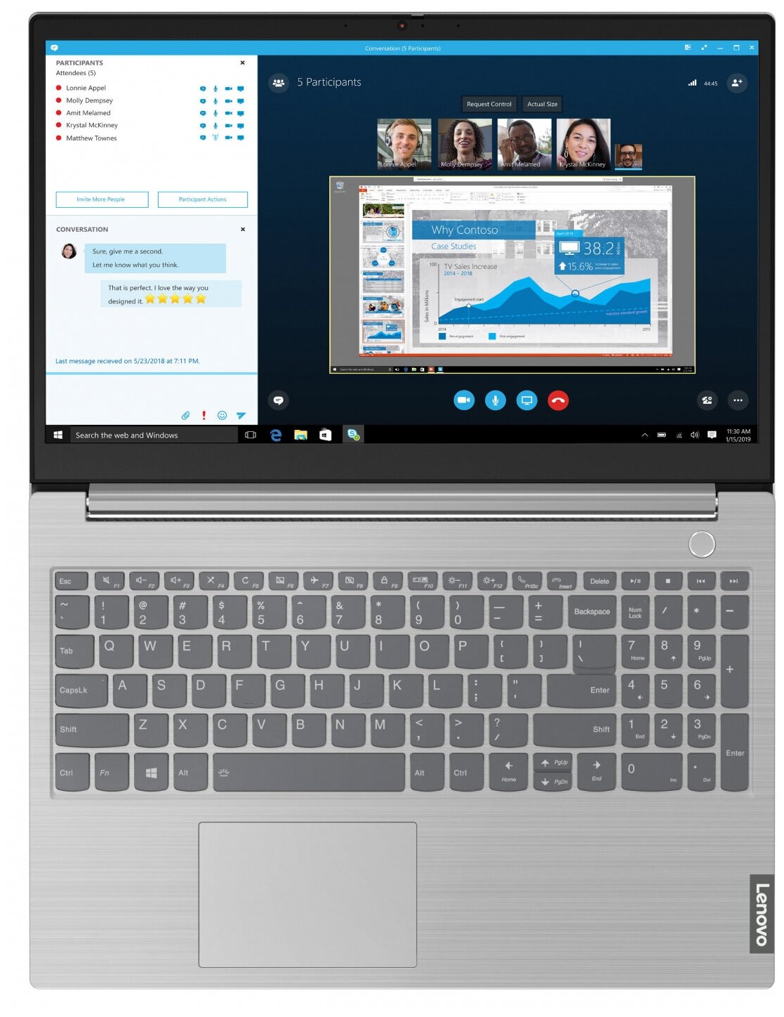 156 Ноутбук Lenovo ThinkBook 15IIL 1920x1080 Intel Core i5-1035G1 1 ГГц RAM 8 ГБ DDR4 SSD 256 ГБ Intel UHD Graphics Windows 10 Pro 20SM000FRU mineral grey