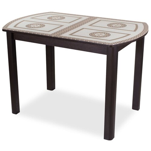 фото Стол кухонный домотека танго по-1 04, раскладной, дхш: 120 х 80 см, длина в разложенном виде: 157 см, вн ст-71 венге/с греческим орнаментом 04 вн венге