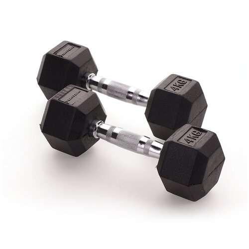 фото Обрезиненные гантели tunturi rubber dumbbells 4 кг, пара