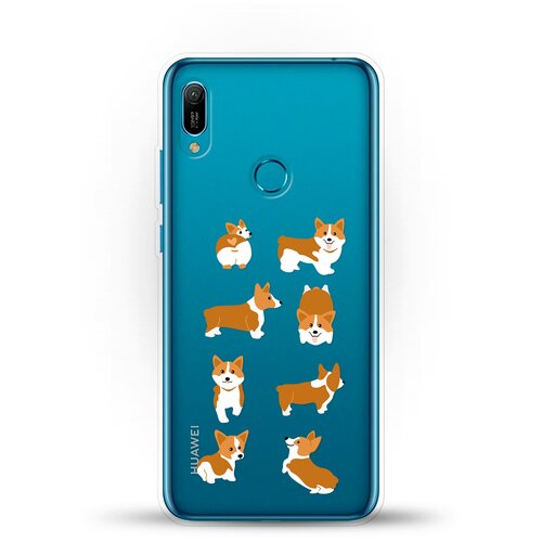 фото Силиконовый чехол 8 корги на huawei y6 (2019) andy & paul