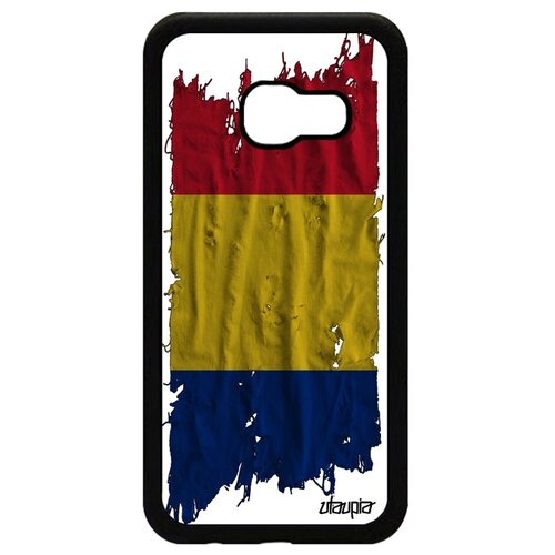 фото Чехол для samsung galaxy a3 2017, "флаг румынии на ткани" государственный патриот utaupia