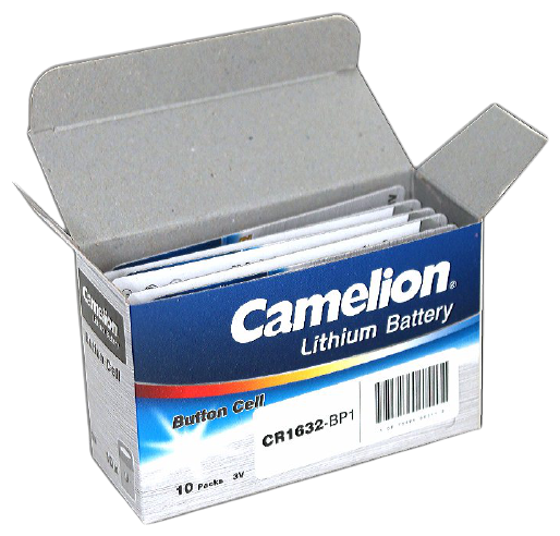 Батарейка CR1632 3В литиевая Camelion упаковка 10 шт.