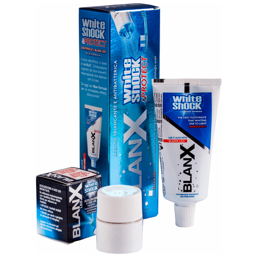 Купить Зубная паста BlanX White Shock Protect + LED активатор, защита и быстрое отбеливание, 50 мл