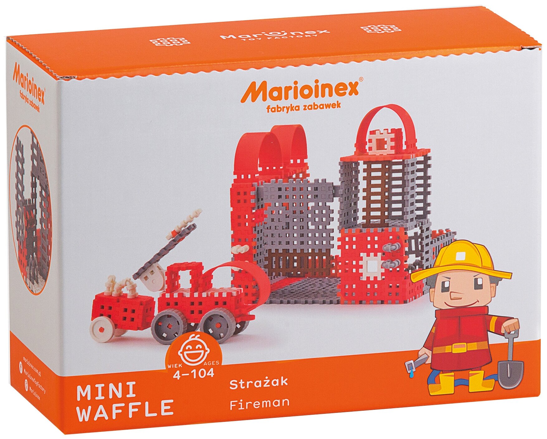 Конструктор Marioinex "Мини вафли —Пожарник"(большой) – 163 элемента