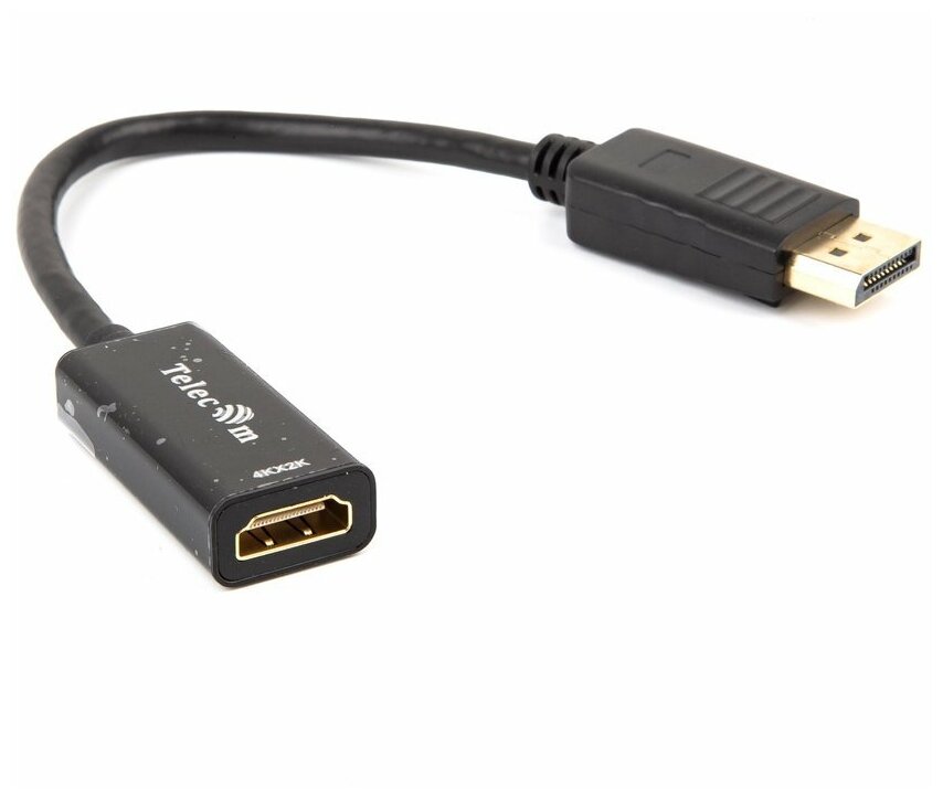 Кабель-переходник DP --> HDMI-F 4K@30Hz 0.2m , Telecom (TA801) - фото №1