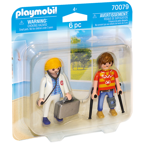 фото Набор с элементами конструктора playmobil city life 70079 доктор с пациентом