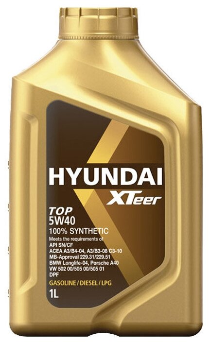 Моторное масло Hyundai XTeer TOP 5W-40 1L