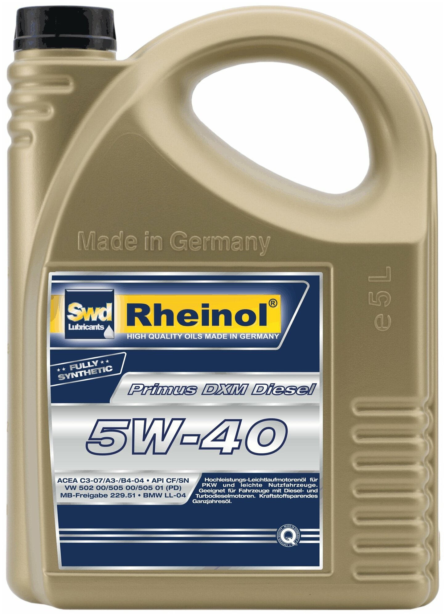 SWD Rheinol Моторное Масло Primus Dxm Diesel 5w40 Син. (5л)